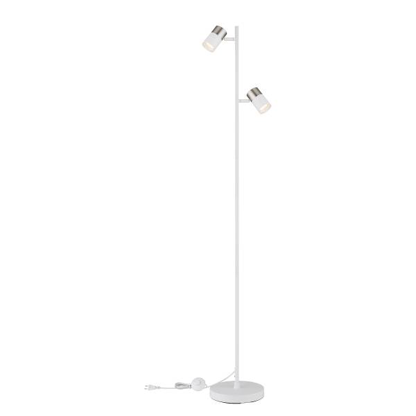 Lampada da terra Brisbon Ferro - 2 punti luce - Bianco