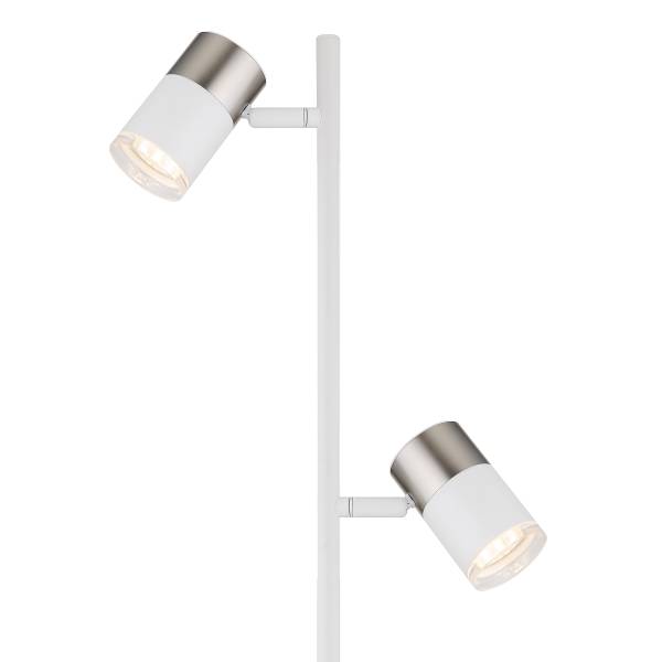 Lampada da terra Brisbon Ferro - 2 punti luce - Bianco