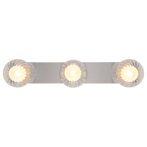 Lampada da soffitto Ander Vetro trasparente / Ferro - 3 punto luce - Argento