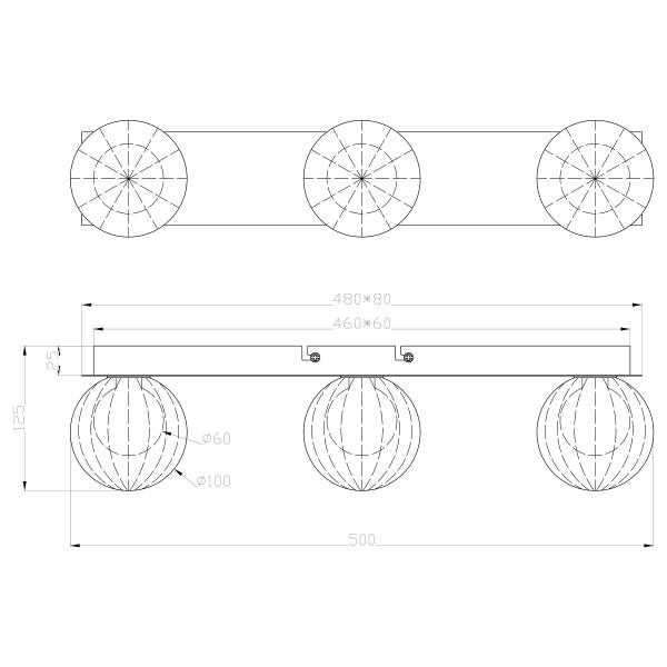 Lampada da soffitto Ander Vetro trasparente / Ferro - 3 punto luce - Argento
