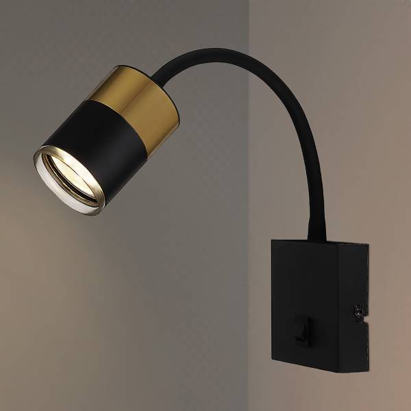 Lampada da parete Brisbon B Ferro - 1 punti luce - Nero