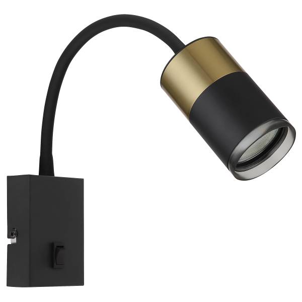 Lampada da parete Brisbon B Ferro - 1 punti luce - Nero