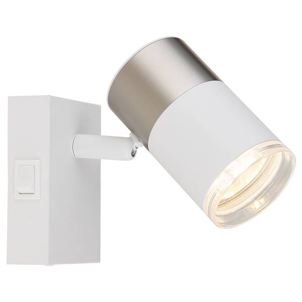 Wandleuchte Brisbon Typ A Eisen - 1-flammig - Weiß