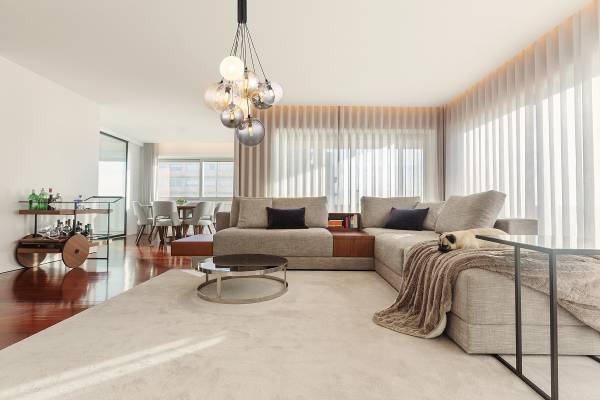 Suspension Ballgi - Type A Verre fumé / Fer - 9 ampoules