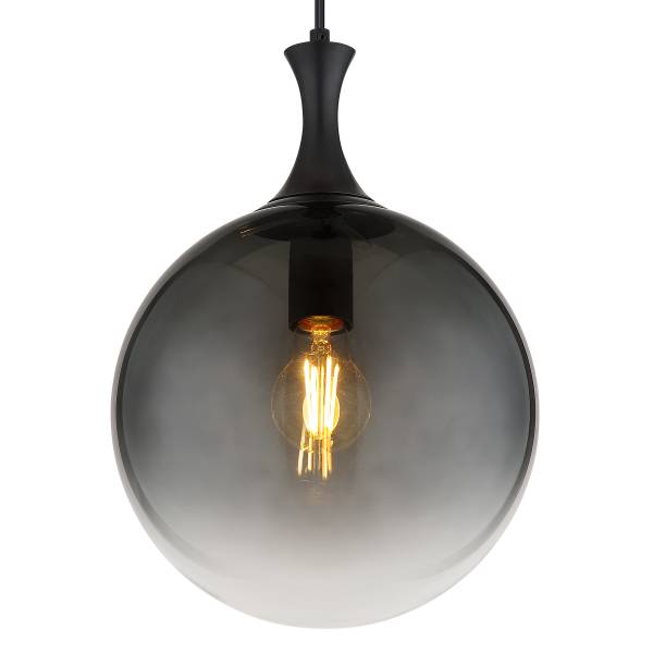 Hanglamp Dalton type D rookglas/ijzer - 1-lichts