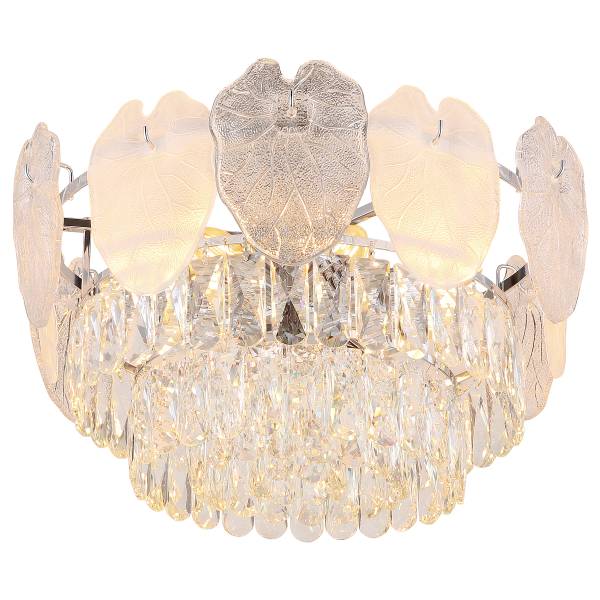 Lampada da soffitto Benjamin Cristallo / Ferro - 8 punti luce