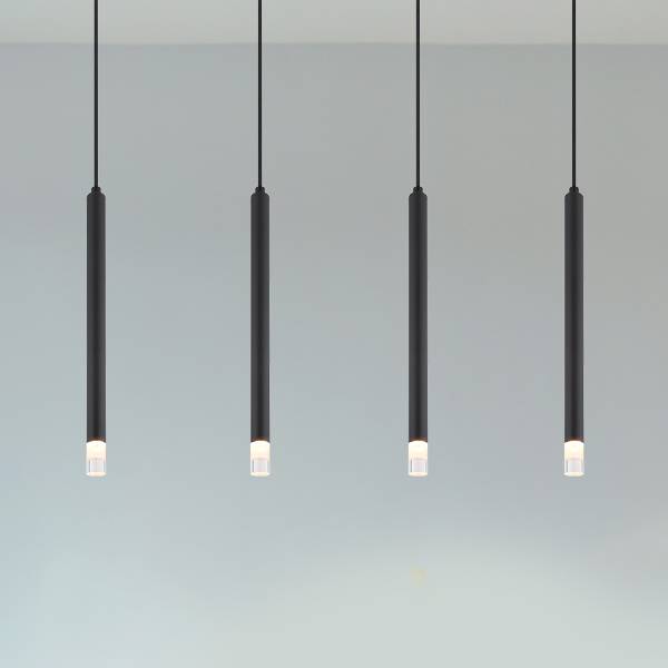 Pendelleuchte Blake Typ B Acrylglas / Eisen - 4-flammig