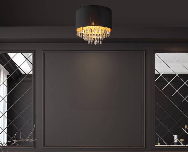 Lampada da soffitto Coletta Tessuto strutturato / ferro - 1 punto luce