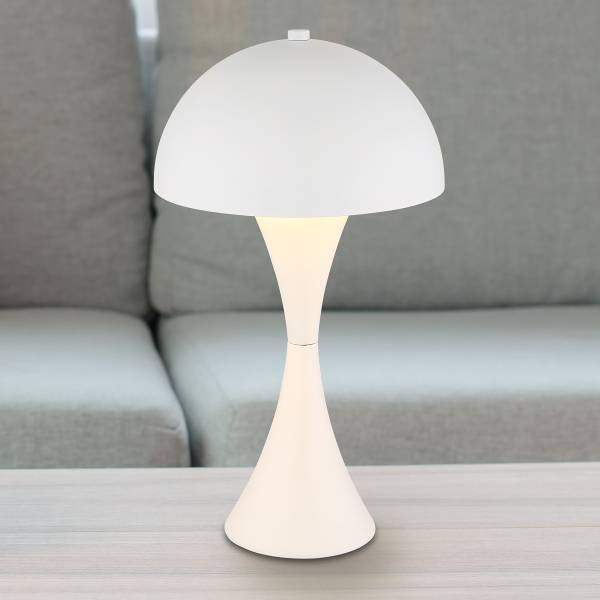 Tischleuchte Dima Eisen - 1-flammig - Weiß