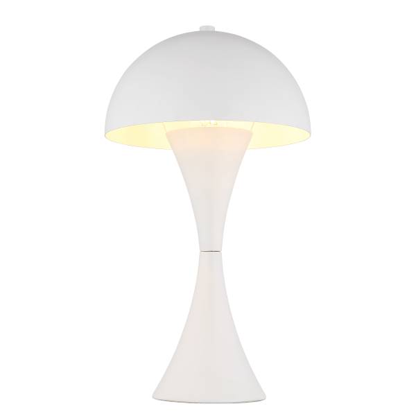 Tischleuchte Dima Eisen - 1-flammig - Weiß