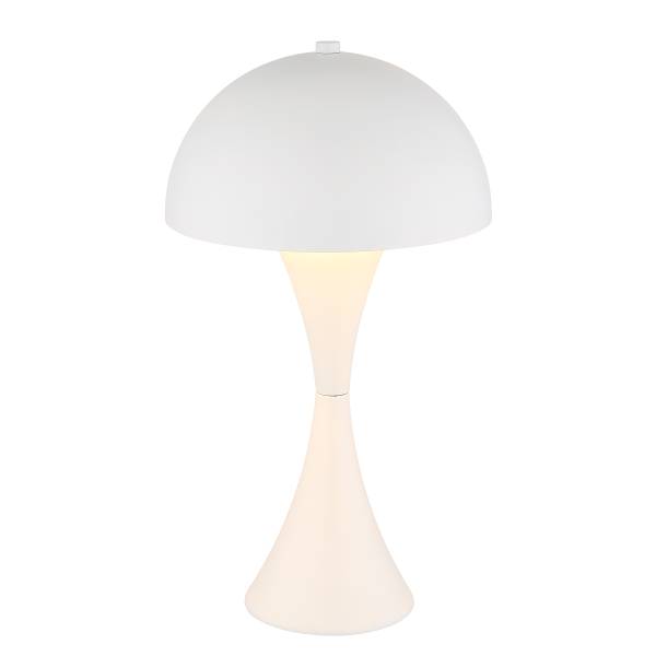 Tischleuchte Dima Eisen - 1-flammig - Weiß