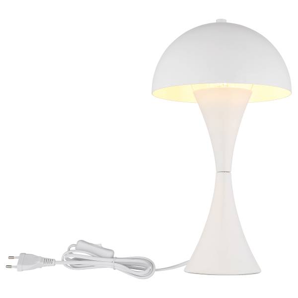 Tischleuchte Dima Eisen - 1-flammig - Weiß