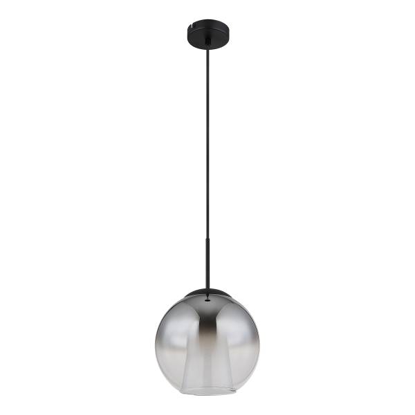 Lampada a sospensione Barry E Vetro fumè / Ferro - 1 punti luce