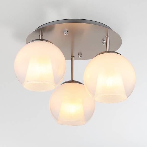 Lampada da soffitto Barry C Vetro opalino / Ferro - 3 punto luce