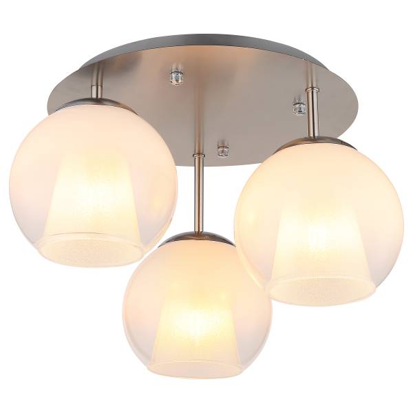 Lampada da soffitto Barry C Vetro opalino / Ferro - 3 punto luce