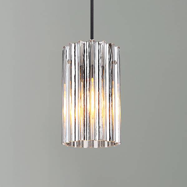 Pendelleuchte Cayden Typ C Klarglas / Eisen - 1-flammig