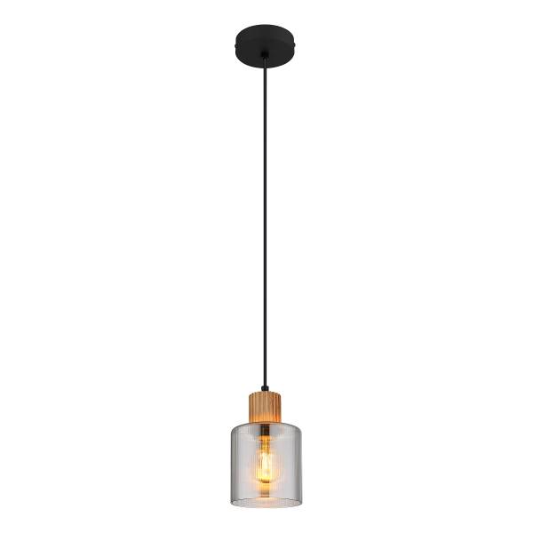 Hanglamp Aleidis type A rookglas/ijzer - Aantal lichtbronnen: 1