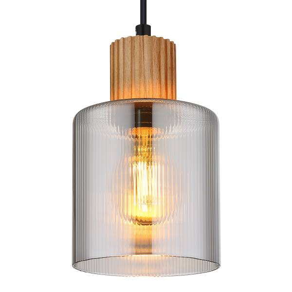 Hanglamp Aleidis type A rookglas/ijzer - Aantal lichtbronnen: 1