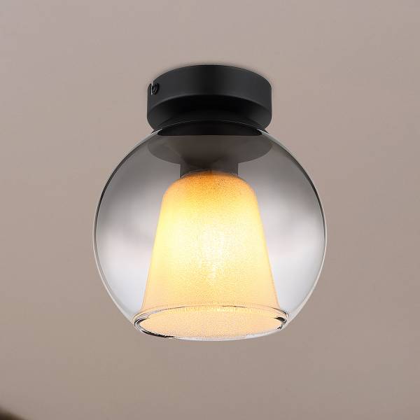Lampada da soffitto Barry B Vetro fumè / Ferro - 1 punti luce