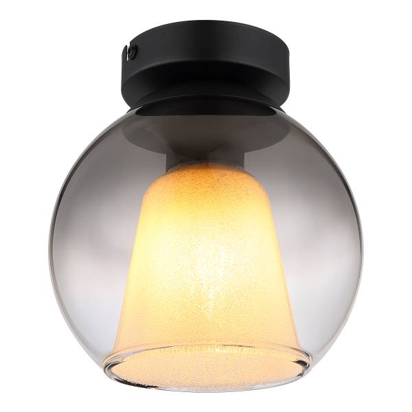 Lampada da soffitto Barry B Vetro fumè / Ferro - 1 punti luce