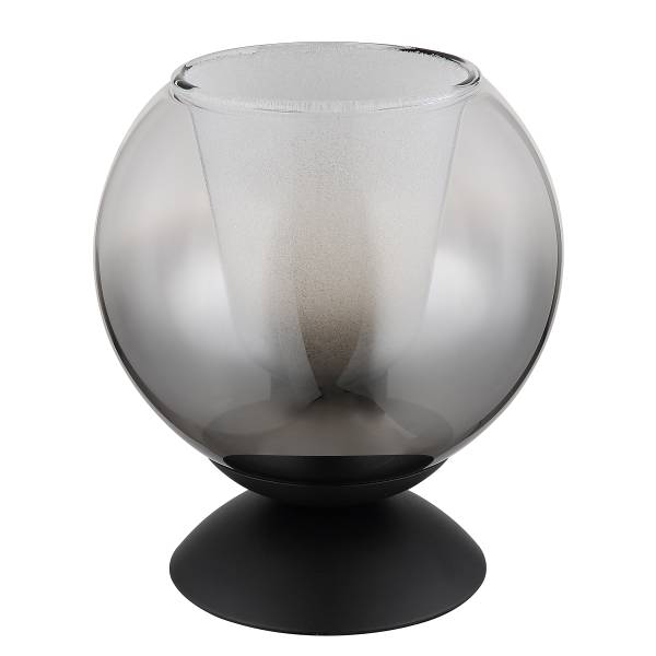 Tafellamp Barry type B rookglas/ijzer - 1-lichts