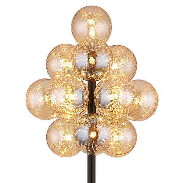 Lampada da terra Conor Vetro / Ferro - 13 punti luce - Beige