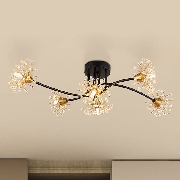 Lampada da soffitto Fiore Vetro acrilico / Ferro - 6 punti luce