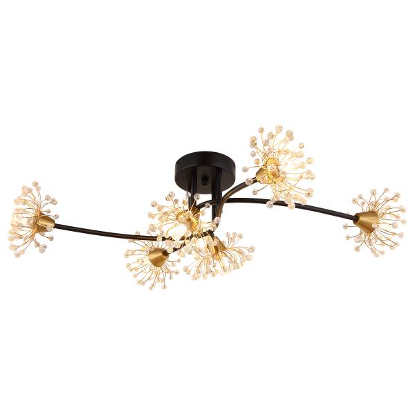 Lampada da soffitto Fiore Vetro acrilico / Ferro - 6 punti luce