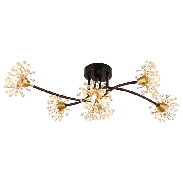 Lampada da soffitto Fiore Vetro acrilico / Ferro - 6 punti luce