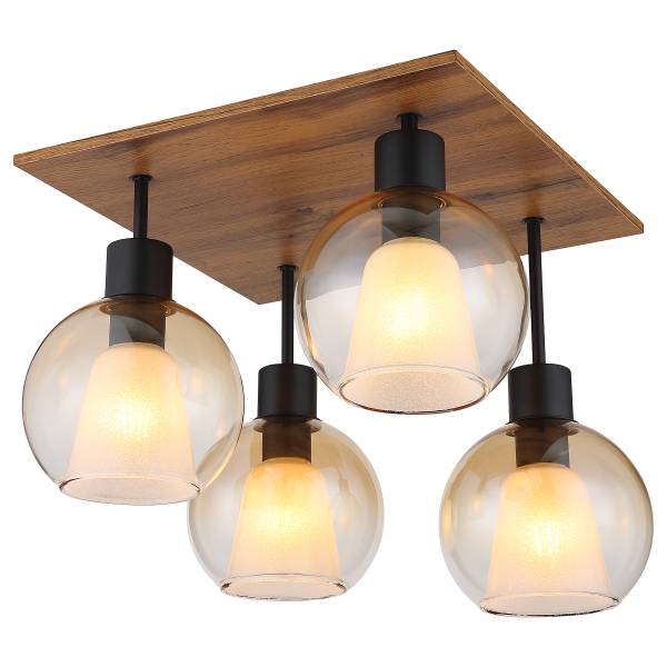 Lampada da soffitto Barry F Vetro / Ferro - 4 punti luce