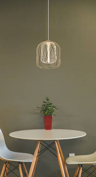 Lampada a sospensione Dichti D Ferro - 1 punti luce - Beige