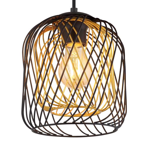 Hanglamp Dichti type C ijzer - 1-lichts - zwart