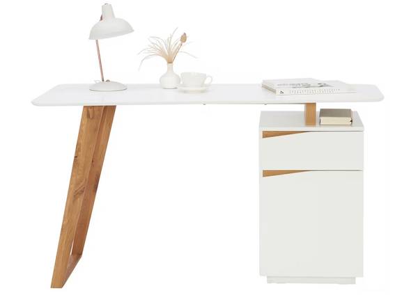 Schreibtisch Inkabo Weiß / Eiche