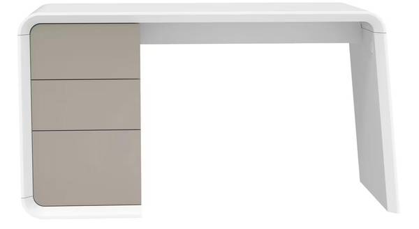 Schreibtisch Tamoni Weiß / Taupe