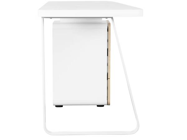 Schreibtisch Nintra Weiß / Eiche Dekor