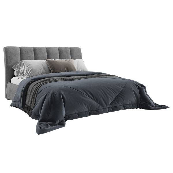 Polsterbett Richie Flachgewebe Nea: Anthrazit - 180 x 200cm