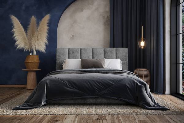 Polsterbett Richie Flachgewebe Nea: Anthrazit - 180 x 200cm