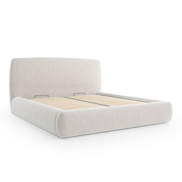 Polsterbett Padley Chenille Pelagia: Beige - 140 x 200cm