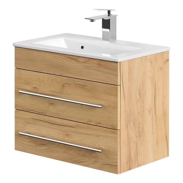 Einzelwaschtisch Portus Eiche Dekor - Breite: 61 cm
