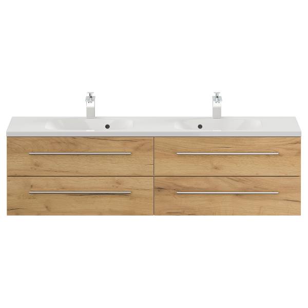 Doppelwaschtisch Geant Eiche Dekor - Breite: 160 cm