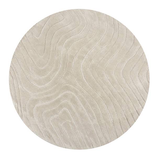 Wollteppich Mesmerise rund Wolle - Beige