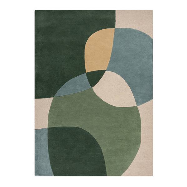 Wollteppich Glow Wolle - Grün - 120 x 170 cm