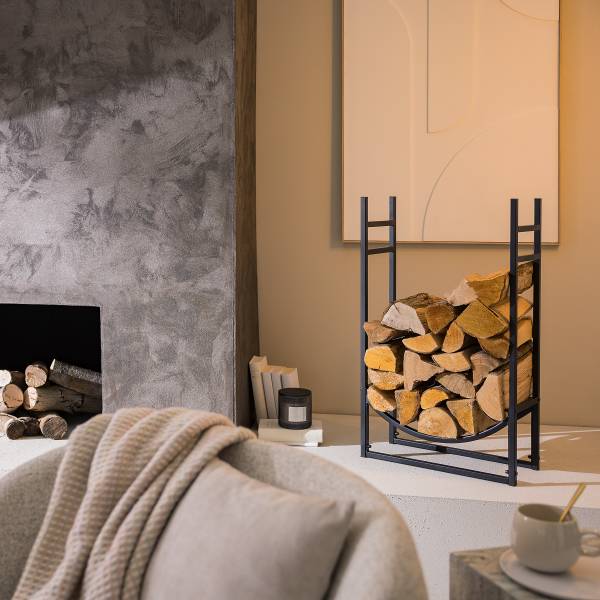 Portalegna Sheral C Metallo - Nero