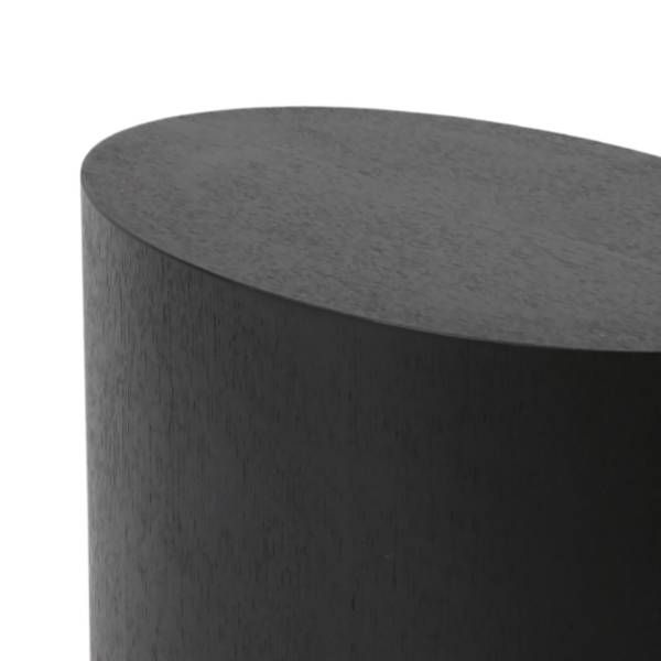 Bijzettafel Elipse ovaal set van 2 fineer van echt hout - zwart essenhout