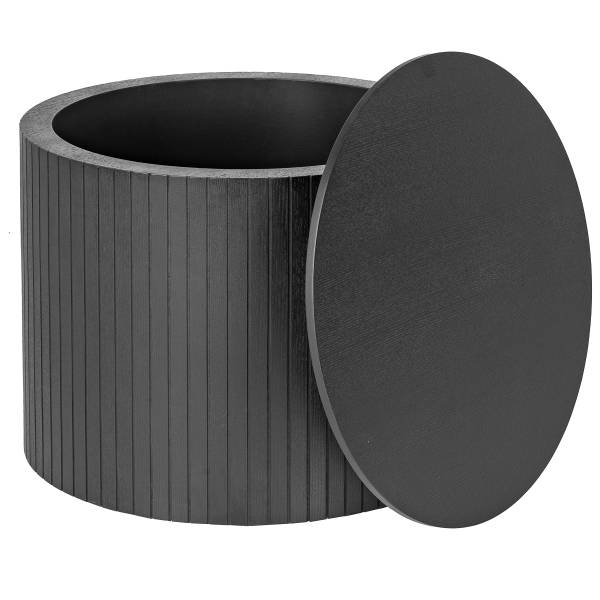 Set di 2 tavolini Moween Impiallacciato in vero legno - Frassino nero