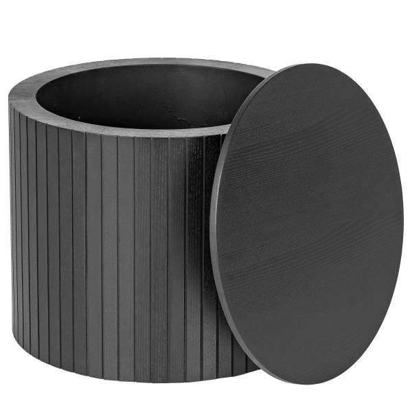 Set di 2 tavolini Moween Impiallacciato in vero legno - Frassino nero