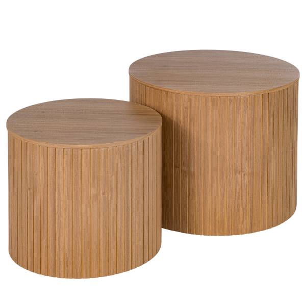 Couchtisch Moween 2er-Set Echtholzfurnier - Esche Hell