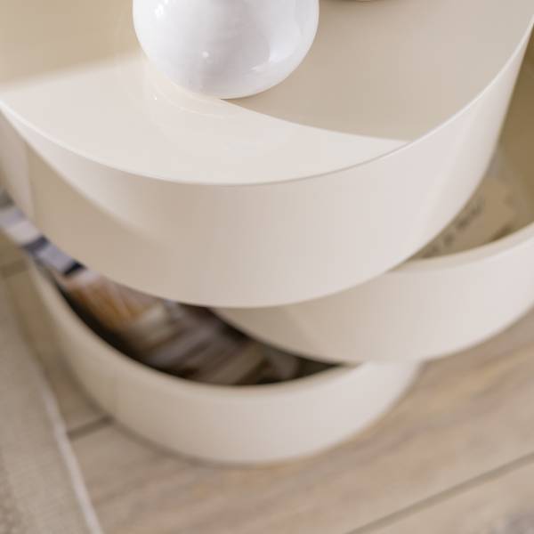 Beistelltisch Crazy Hochglanz Beige