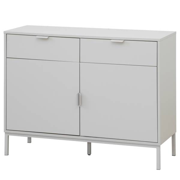 Comò con ante Darnen grigio chiaro