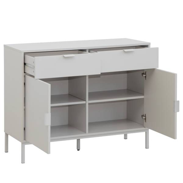 Comò con ante Darnen grigio chiaro